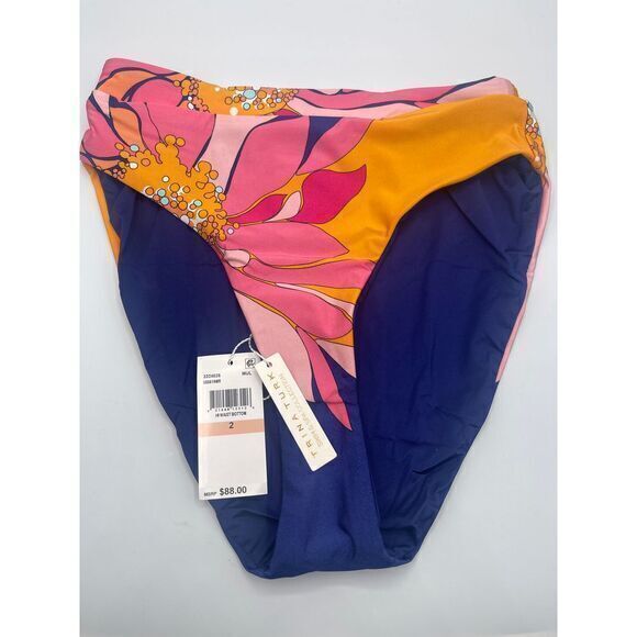 Trina Turk Breeze High-Waist‎ Swim Bottoms Women's Size 2 - Picture 1 of 5